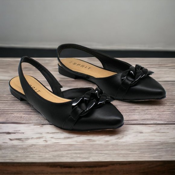 Esprit Shoes - Women's Esprit Patty Flats in Black Size 7.5 Medium